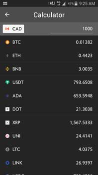 coingecko bitcoin to CAD calculator