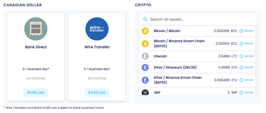 NDAX Withdraw Fees