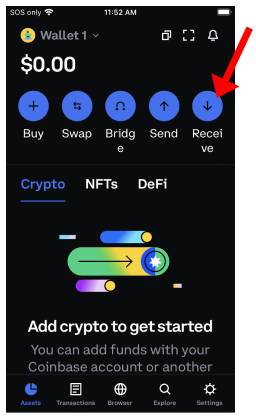Receive Bitcoin in Coinbase Wallet
